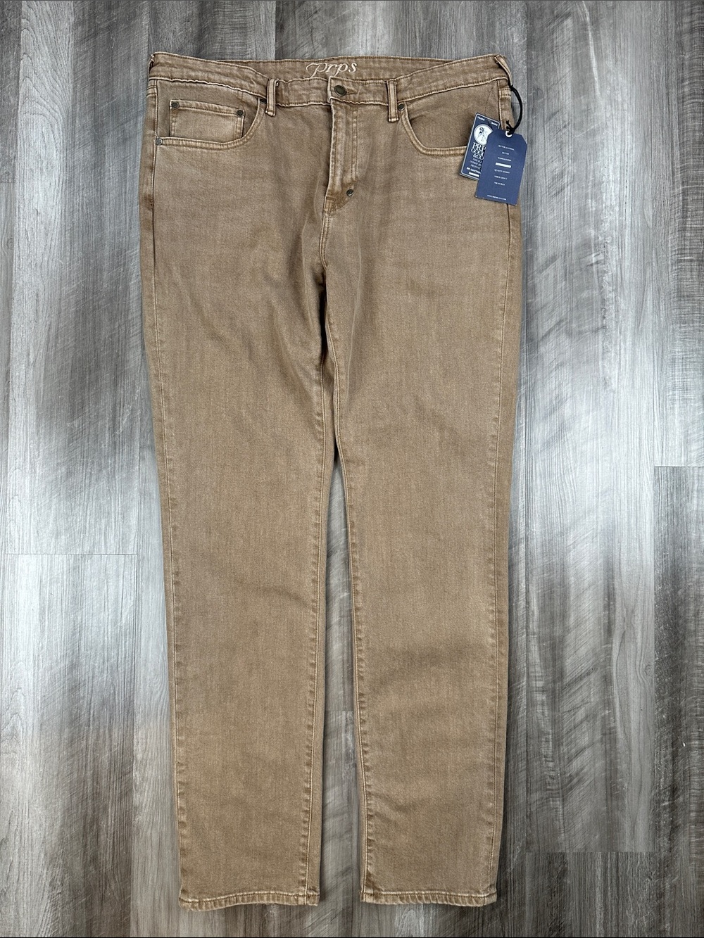 PRPS Le Sabre Khaki Slim Straight Fit Jeans - 38